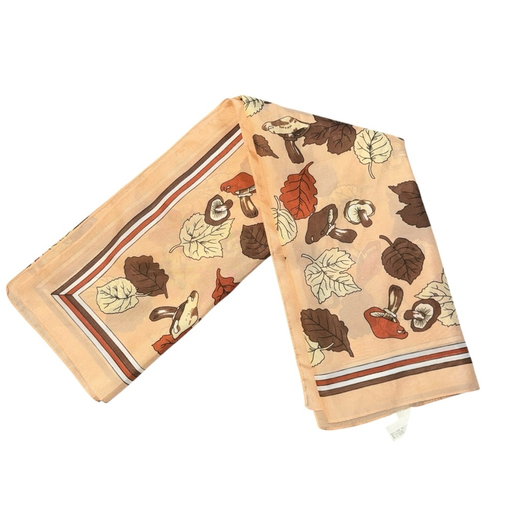 Leaf Patterned Square Scarf - Picture 2 of 2